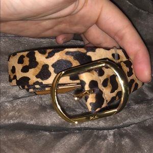 Cheetah Print Ralph Lauren Textured Belt NWOT